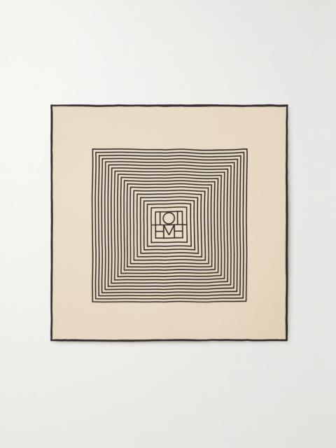 TOTEME Striped Silk Crepe De Chine Scarf