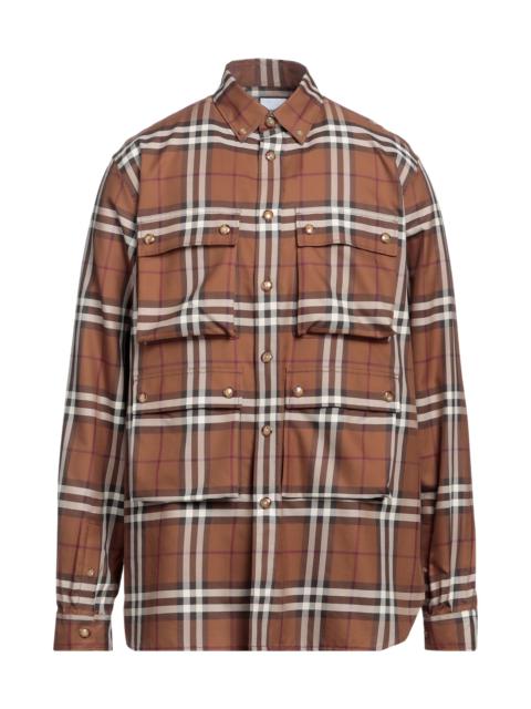 Burberry Brown Men's Patterned Shirt
