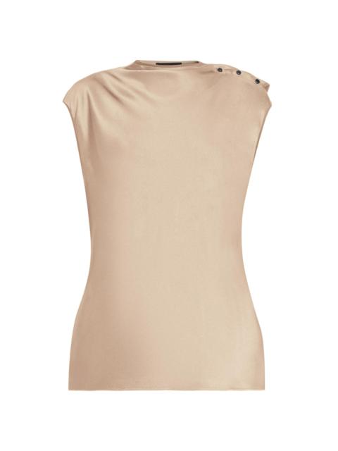 GIORGIO ARMANI Women's Buttoned Silk Satin Blouse - Savannah
