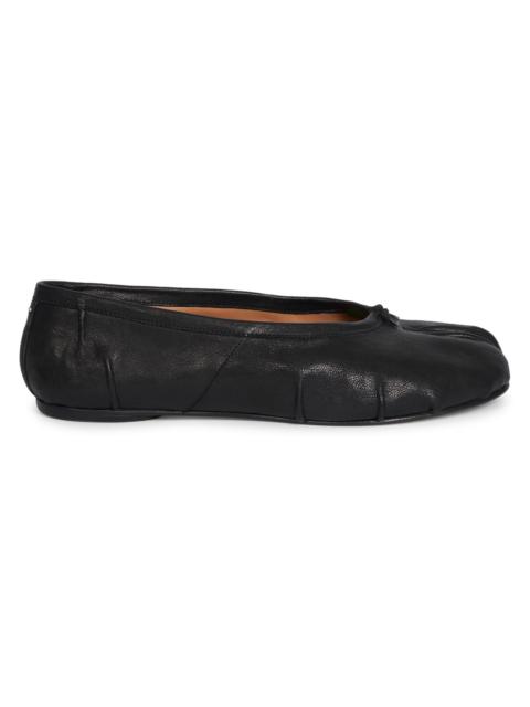 Maison Margiela Women's Tabi Leather Ballerina Flats - Black