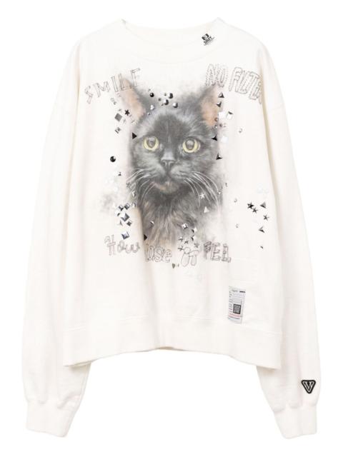 Maison MIHARAYASUHIRO cat-print embellished sweatshirt
