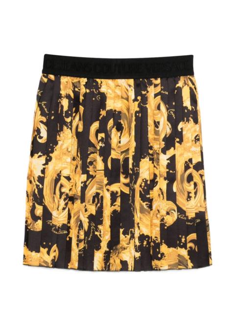VERSACE JEANS COUTURE pleated pattern short skirt