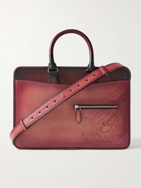 Berluti Un Jour Mini Scritto Venezia Leather Briefcase