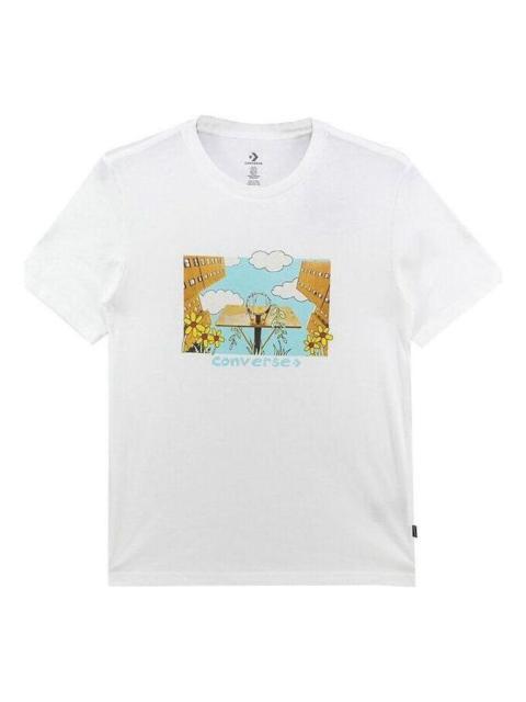 Converse Converse Overgrown Hoops T-Shirt 'White' 10023257-A03