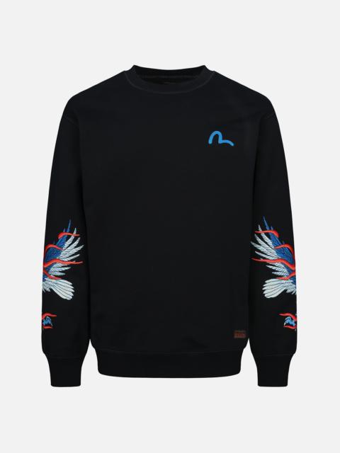 EVISU EAGLE AND SEAGULL EMBROIDERY SWEATSHIRT