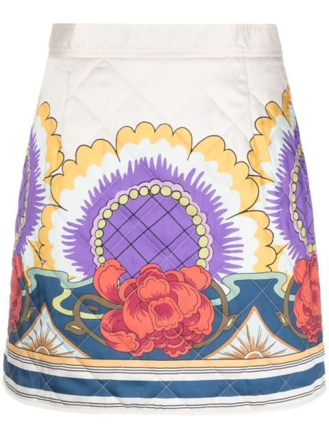 Edie floral-print miniskirt