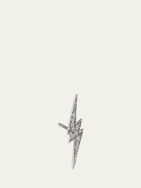 SYDNEY EVAN 14k White Gold Diamond Lightning Bolt Stud Earring, Single