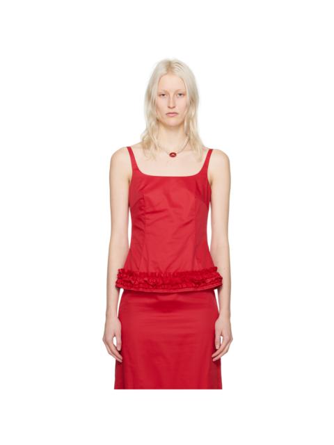 Molly Goddard Red Camille Tank Top