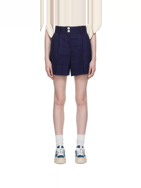 See by Chloé Navy Cuffed Shorts