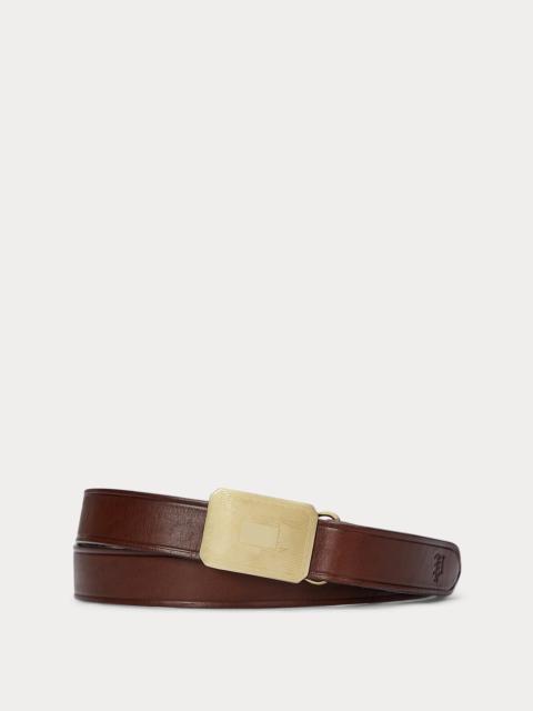 Polo Ralph Lauren Engine Turned–Buckle Leather Belt