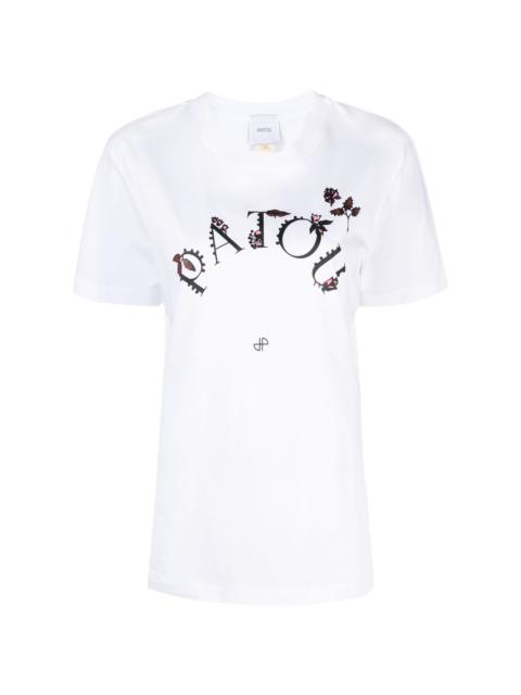 PATOU floral logo-print T-shirt