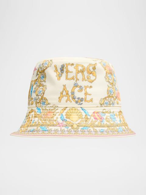 VERSACE Underwater Baroque Print Twill Bucket Hat