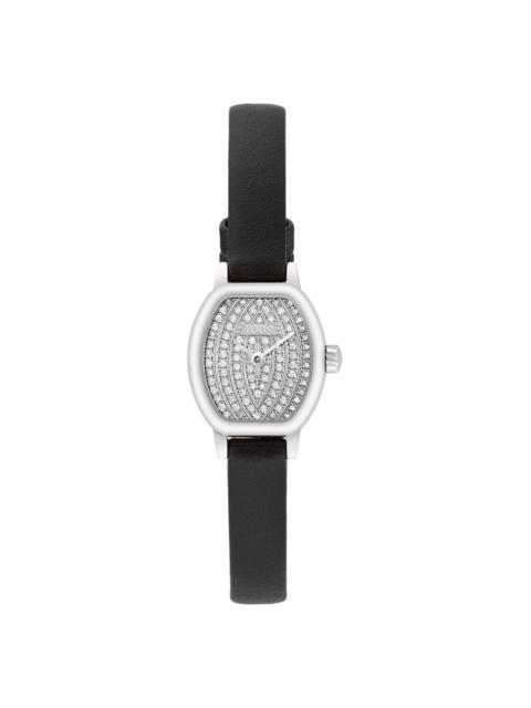 TOUS Watch with analog Swiss movement with 0.30ct in diamonds and leather bracelet Les Classiques Mini