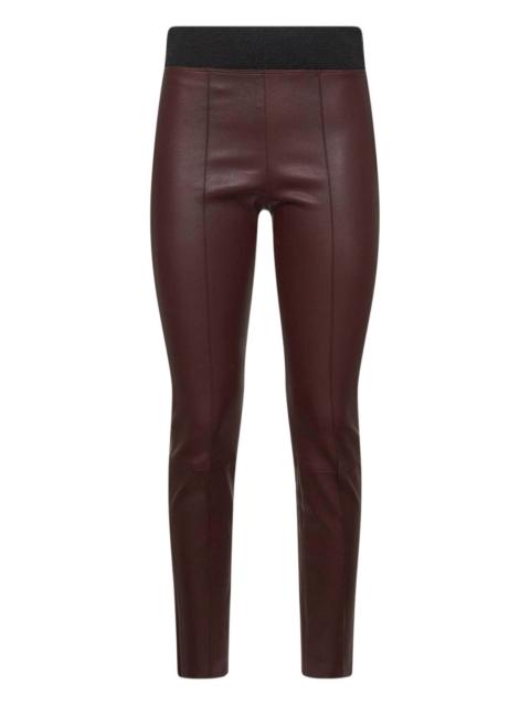 Brunello Cucinelli pull-on leather trousers