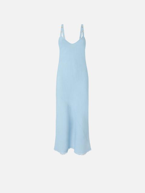 PINKO MIDI SLIP DRESS WITH DECORATED STRAPS