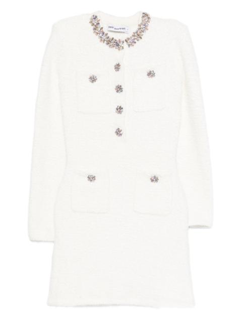 self-portrait embellished pocket mini dress