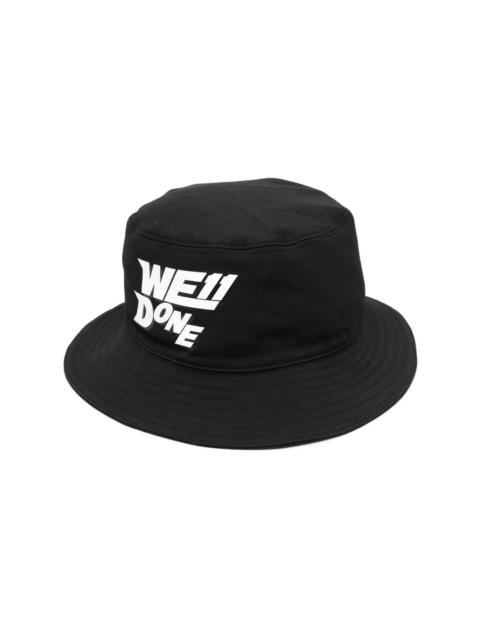 We11done logo-print detail bucket hat