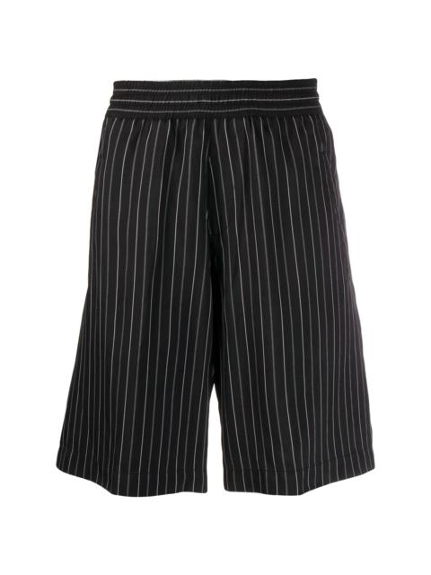 Neil Barrett pinstripe elasticated-waistband shorts