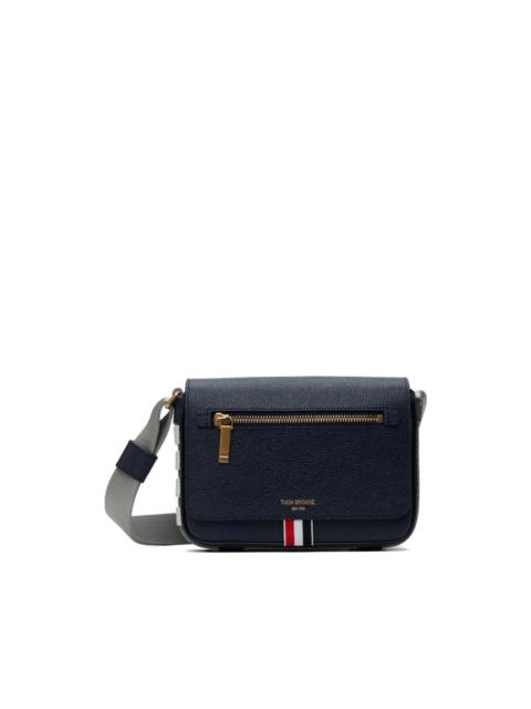 Thom Browne pebbled RWB stripe shoulder bag