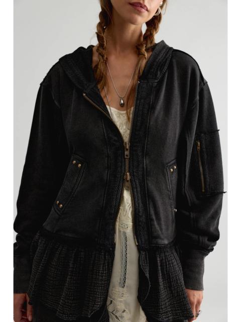 FREE PEOPLE Piece Of Cake Zip-Up Cardi