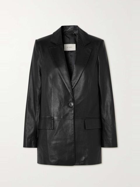 ST. AGNI + NET SUSTAIN paneled leather blazer