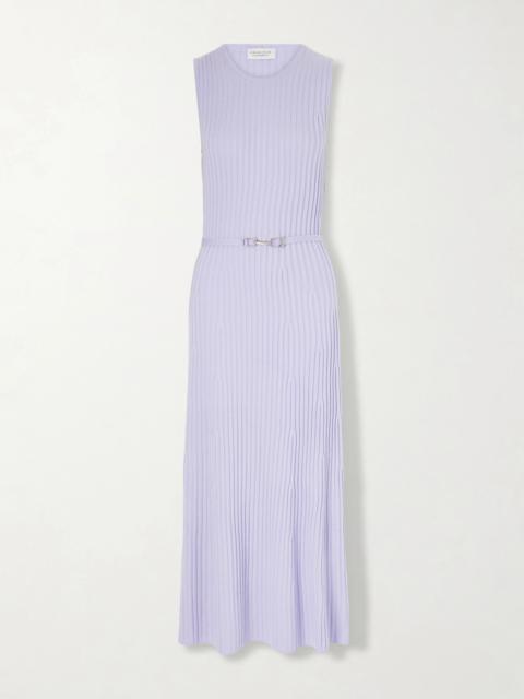 GABRIELA HEARST Meier Belted Ribbed Wool And Cashmere-blend Midi Dress