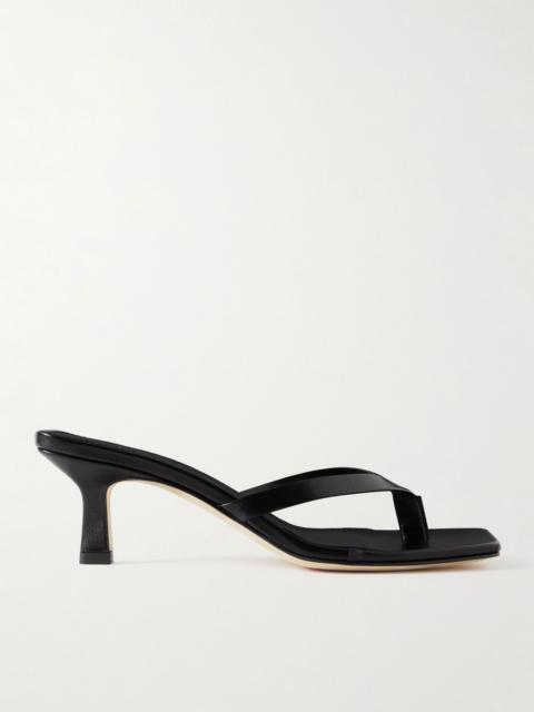 Aeyde Wilma leather sandals Black