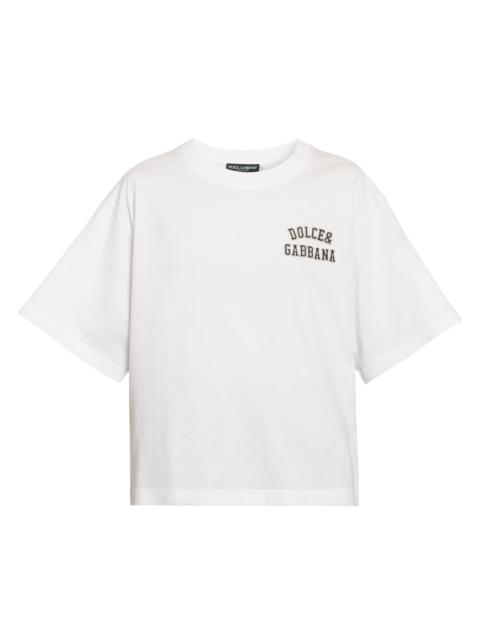 Dolce & Gabbana Women's Logo Cotton Boxy T-Shirt - White