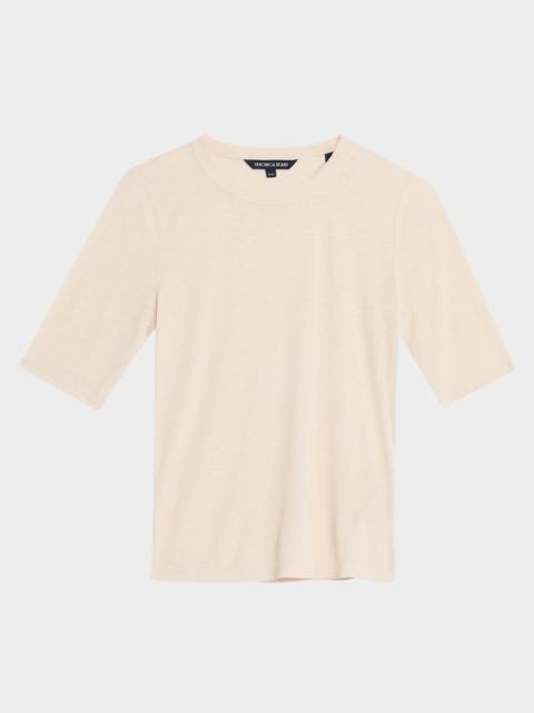 VERONICA BEARD Auclair Knit Elbow-Sleeve Tee