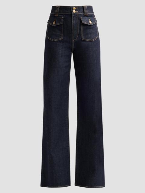 RAMY BROOK Women's Fay Flap Pocket Flare Jeans - Resin Rinse