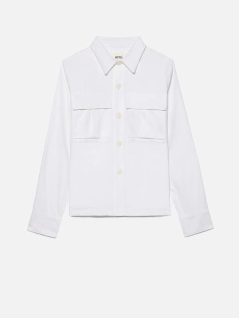 AMI Paris Overshirt With Ami Satin Label