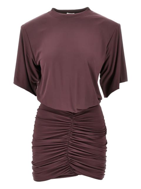 THE ANDAMANE Lennox ruched mini dress