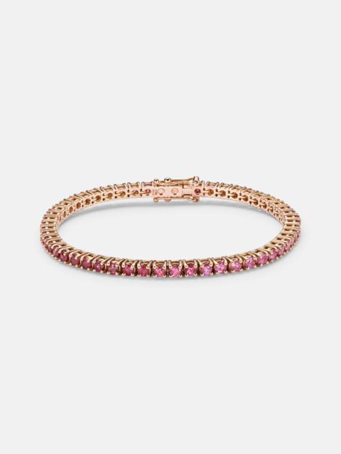 ROXANNE FIRST 14kt rose gold tennis bracelet with sapphires