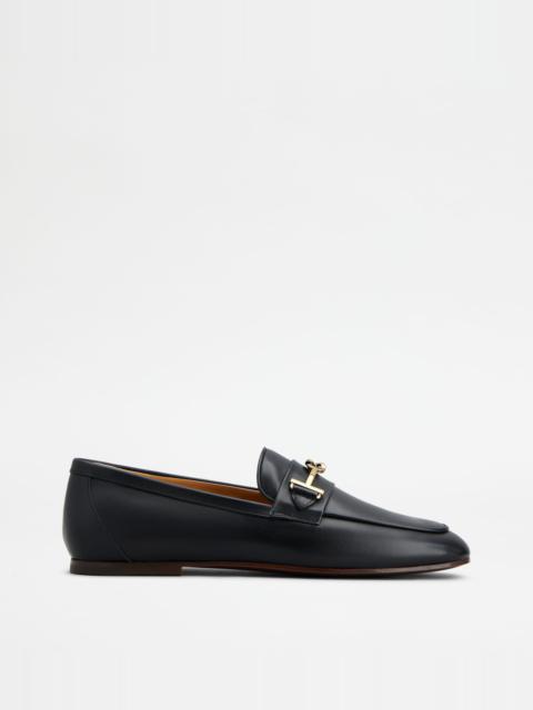 LOAFERS IN LEATHER - BLACK
