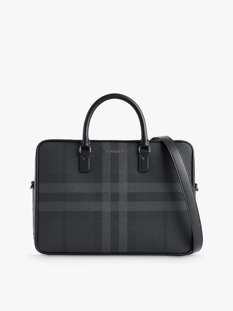 Burberry Ainsworth faux-leather briefcase