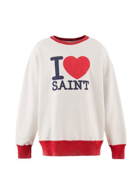 SAINT M×××××× CRW NECK SWT/I LOVE SAINT / WHT