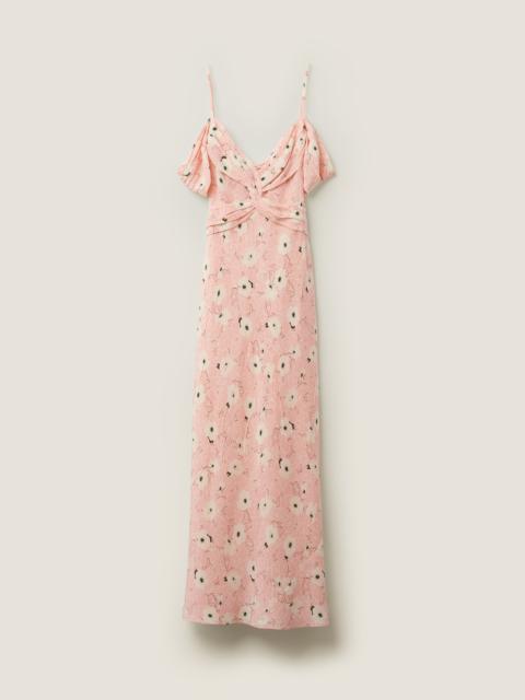 Miu Miu Crepe de chine long dress