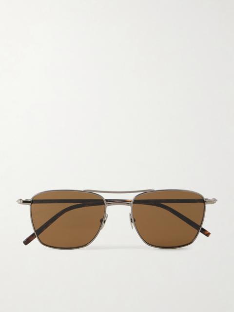 SAINT LAURENT Aviator-Style Silver-Tone Sunglasses