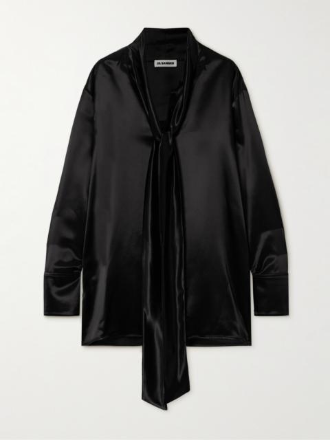 Jil Sander Tie-neck Satin Blouse