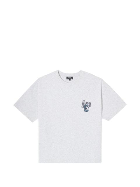 A.P.C. logo-embroidered short-sleeve T-shirt