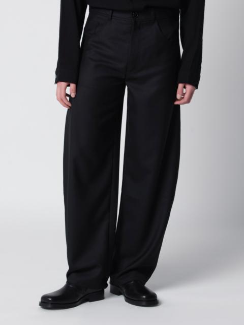 Séfr Black wool-blend trousers
