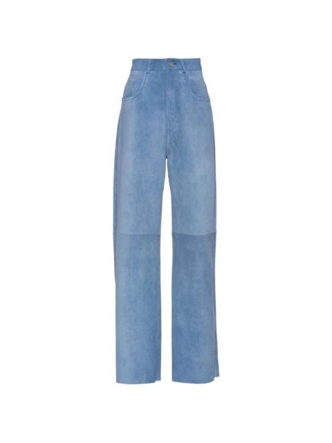high-waisted long trousers