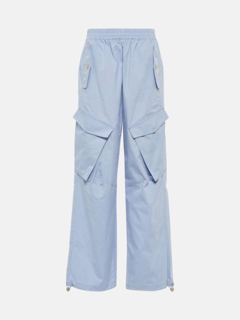 Low-rise wide-leg cargo pants