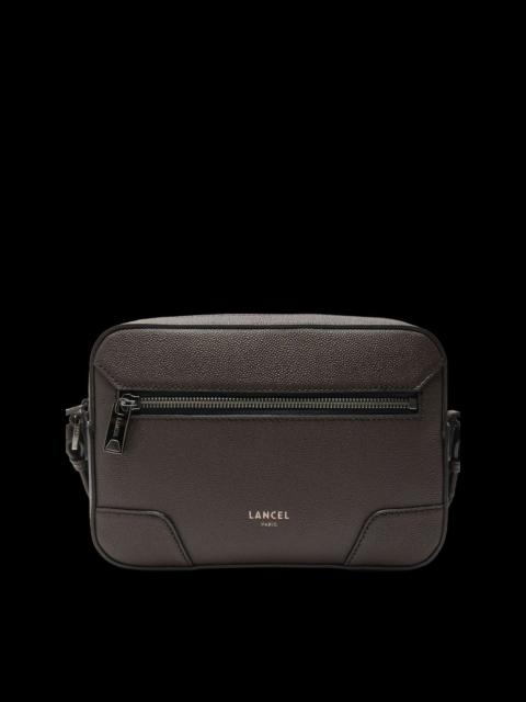 LANCEL pebbled leather messenger bag