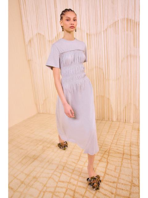 ULLA JOHNSON Georgie Short Sleeve Smocked Midi Dress