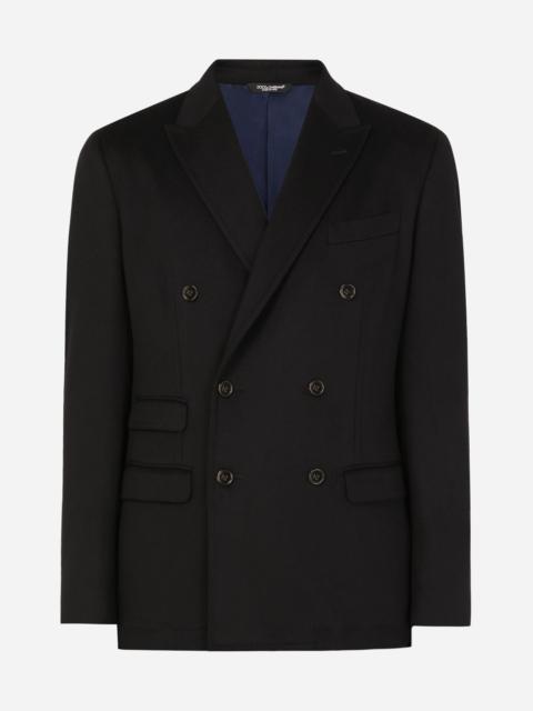 Dolce & Gabbana Deconstructed double-breasted cashmere jacket