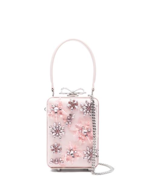 self-portrait Self-portrait Floral Embellished Top Handle Tote Bag