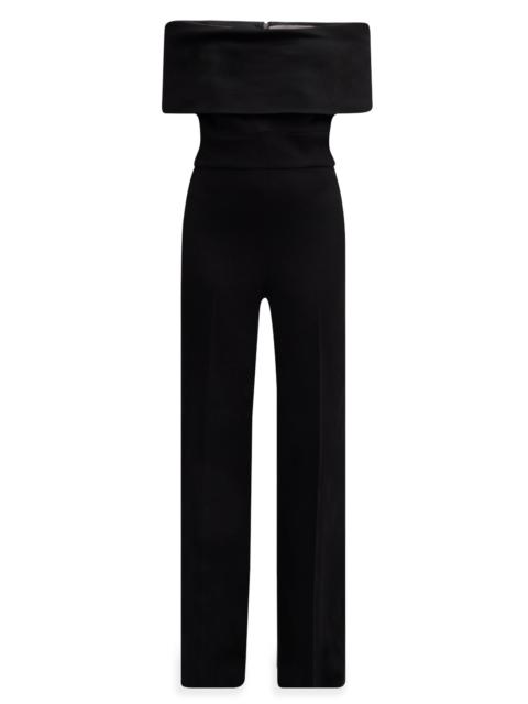 LELA ROSE Women's Off-the-Shoulder Crêpe Jumpsuit - Black