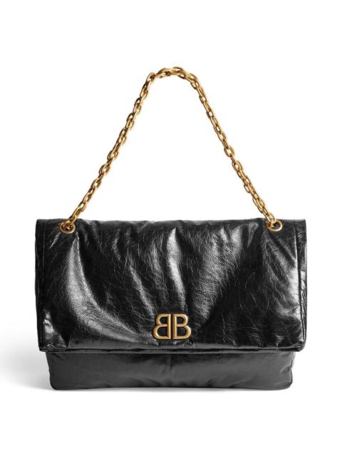 BALENCIAGA Women's Monaco Large Chain Bag in Black