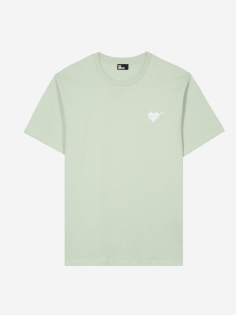 The Kooples T-SHIRT WITH GREEN HEART FLOCKING